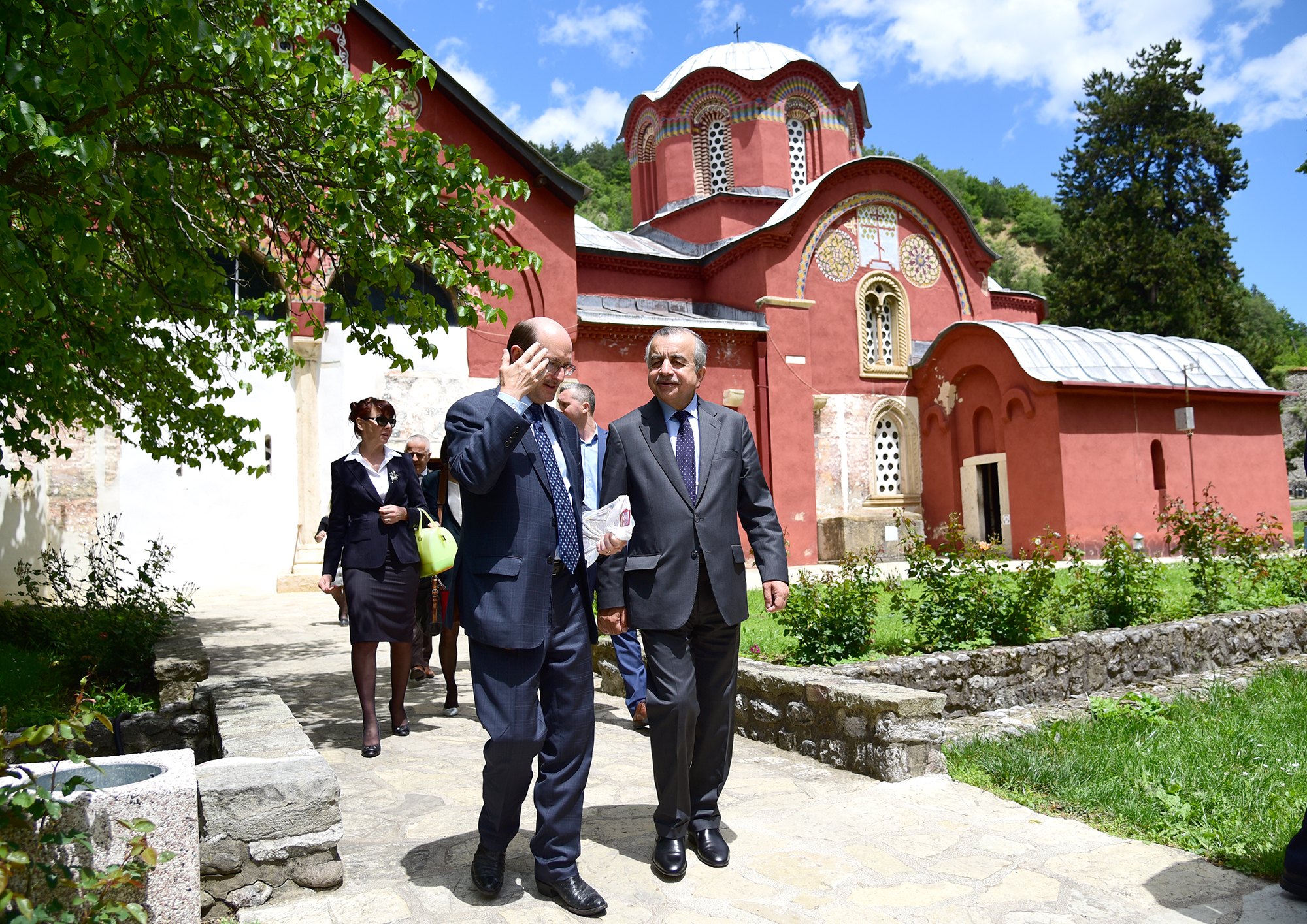 SRSG Zahir Tanin(R), DSRSG Christopher Coleman (L), walking the Peja/Peć Patriarchate. 2016©UNMIK Poto by: Shpend Bërbatovci
