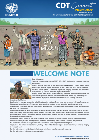 Dowload our Bi-monthly Official Newsletter Serving with Integrity edition - November 2025